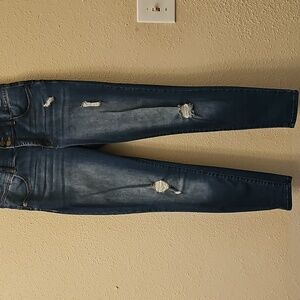 Distressed Blue Women's Skinny Jeans